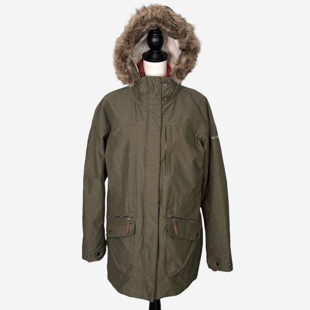 Columbia Carson Pass 3-In-1 Interchange Jacket Womens Size XL Olive Green